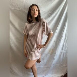 Reformation Red Striped Bateau Dress